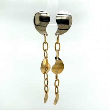 Aretes Largos Fancy 14K