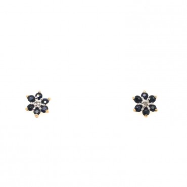 Aretes 14K con Diamantes...