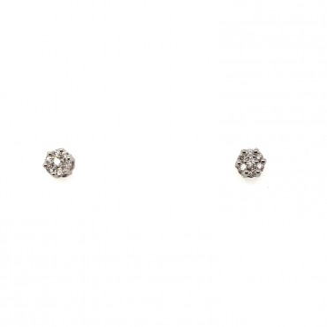 Aretes 14K con. Diamantes...