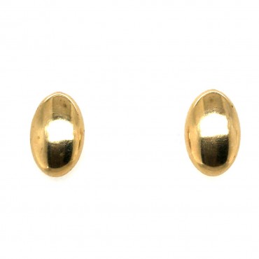 Aretes Luneta Ovalada 14K