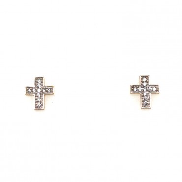 Aretes Cruz 14K