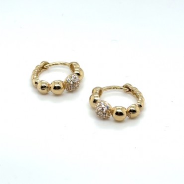 Arracadas Esferas Oro 10K