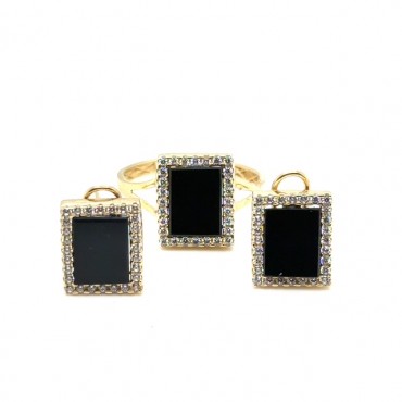 Aretes y Anillo Onix...