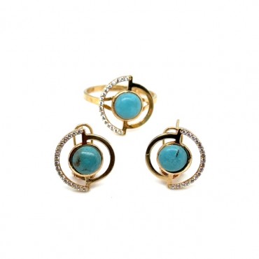 Aretes y Anillo Turquesa...